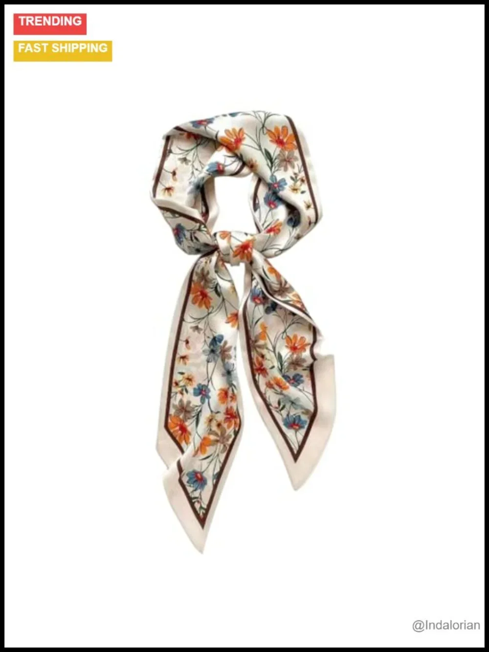 Silk Feeling Satin Hair Scarf Square Long Scarves for Women